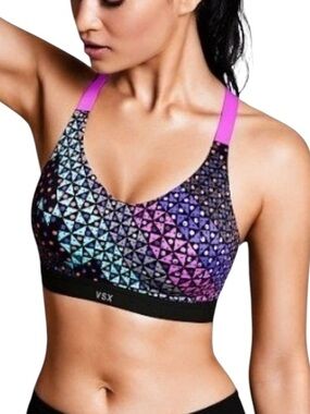 Victoria Secret Sport VSX Wireless Geometric Print Sports Bra